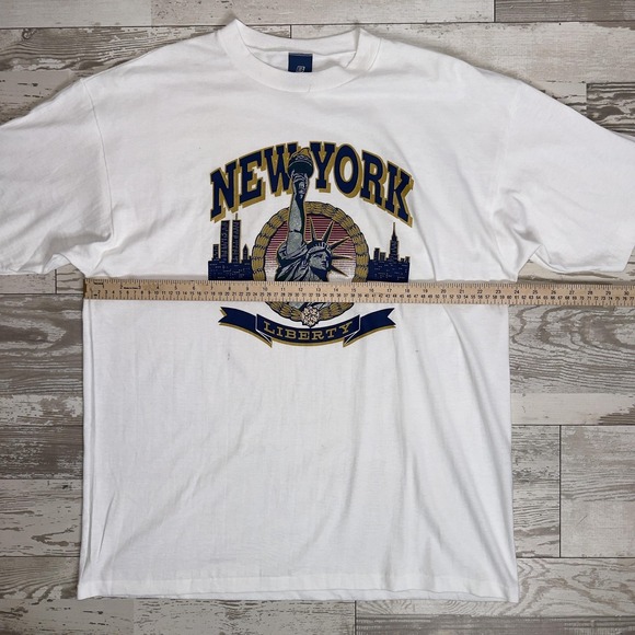 Vintage Belton New York Liberty Shirt Mens XL White Statue Graphic USA - Picture 5 of 8